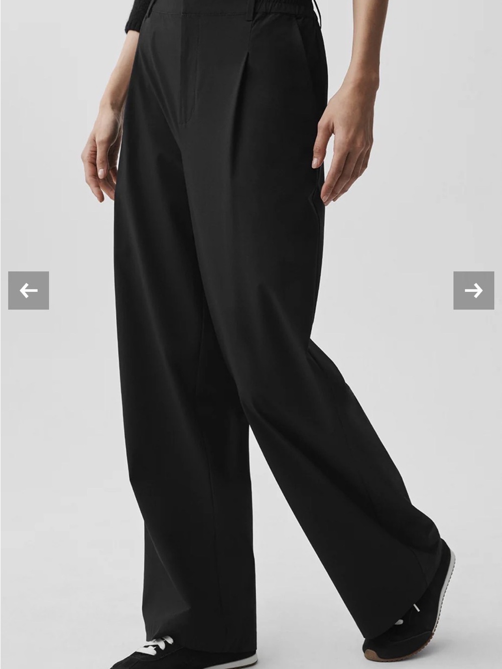 Alo Yoga Black Pursuit Trouser (regular) Wide Leg Pants - Picture 5 of 8